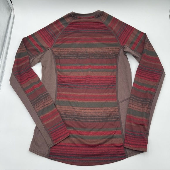 LL Bean Shirt Mens Small Midweight Base Layer Performance Crewneck Striped - Picture 3 of 7